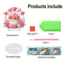 Load image into Gallery viewer, Acrylic Special Shape Flower Cake Diamond Painting Desktop Ornaments for Home
