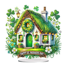 Load image into Gallery viewer, Acrylic Special Shape St. Patricks Day Cottage Rhinestones Desktop Ornaments

