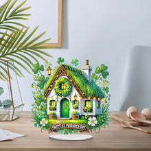 Load image into Gallery viewer, Acrylic Special Shape St. Patricks Day Cottage Rhinestones Desktop Ornaments
