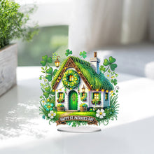 Load image into Gallery viewer, Acrylic Special Shape St. Patricks Day Cottage Rhinestones Desktop Ornaments
