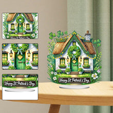 Load image into Gallery viewer, Acrylic Special Shape St. Patricks Day Cottage Rhinestones Desktop Ornaments
