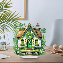 Load image into Gallery viewer, Acrylic Special Shape St. Patricks Day Cottage Rhinestones Desktop Ornaments
