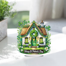 Load image into Gallery viewer, Acrylic Special Shape St. Patricks Day Cottage Rhinestones Desktop Ornaments
