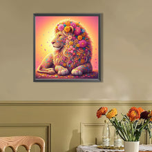 Load image into Gallery viewer, AB Diamond Painting - Full Round - Sunset flower lion (30*30CM)

