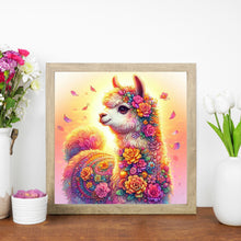 Load image into Gallery viewer, AB Diamond Painting - Full Round - Sunset flower alpaca (30*30CM)
