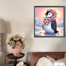 Load image into Gallery viewer, AB Diamond Painting - Full Round - Sunset flower penguin (30*30CM)

