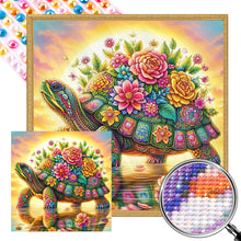 Load image into Gallery viewer, AB Diamond Painting - Full Round - Sunset flower turtle (30*30CM)
