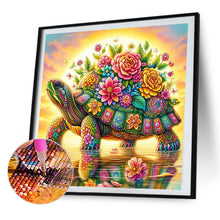 Load image into Gallery viewer, AB Diamond Painting - Full Round - Sunset flower turtle (30*30CM)
