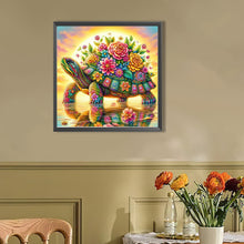 Load image into Gallery viewer, AB Diamond Painting - Full Round - Sunset flower turtle (30*30CM)
