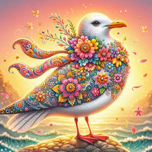 Load image into Gallery viewer, AB Diamond Painting - Full Round - Sunset flower seagull (30*30CM)
