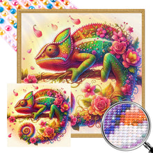 Load image into Gallery viewer, AB Diamond Painting - Full Round - Sunset flower chameleon (30*30CM)
