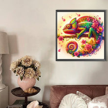 Load image into Gallery viewer, AB Diamond Painting - Full Round - Sunset flower chameleon (30*30CM)
