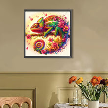 Load image into Gallery viewer, AB Diamond Painting - Full Round - Sunset flower chameleon (30*30CM)
