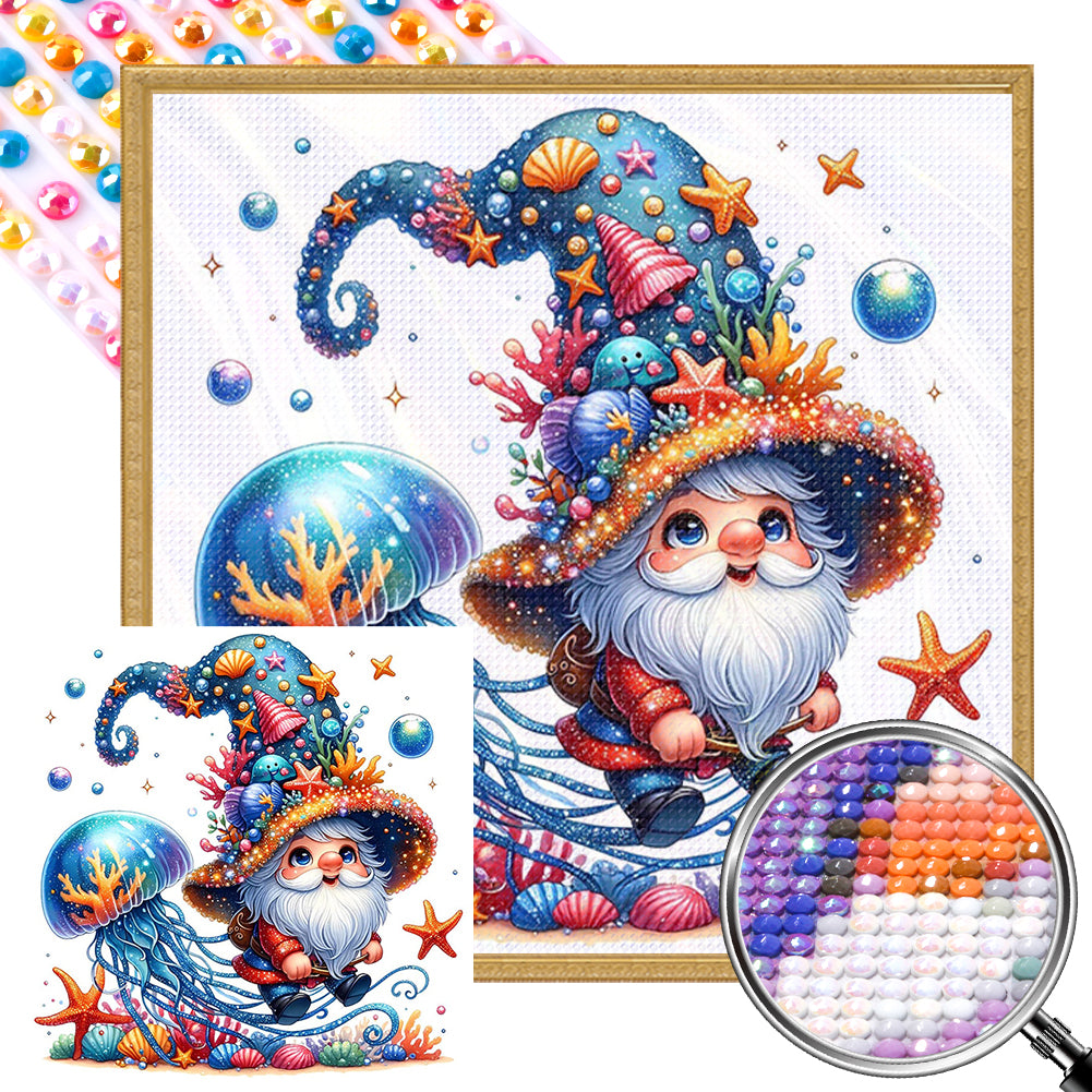 AB Diamond Painting - Full Round - Jellyfish starfish gnome (30*30CM)