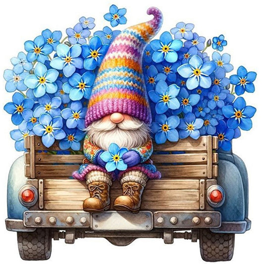 AB Diamond Painting - Full Round - Forget-me-not gnome (30*30CM)