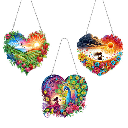 Ocean Waves 5D DIY Diamond Painting Dots Pendant Rhinestone Diamond Art Pendants