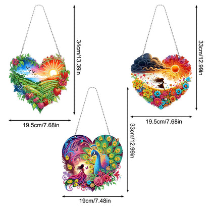 Ocean Waves 5D DIY Diamond Painting Dots Pendant Rhinestone Diamond Art Pendants