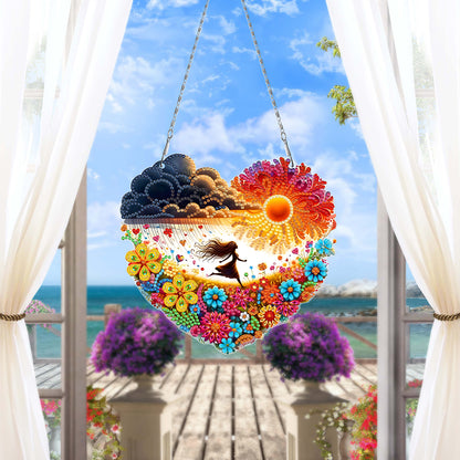 Ocean Waves 5D DIY Diamond Painting Dots Pendant Rhinestone Diamond Art Pendants