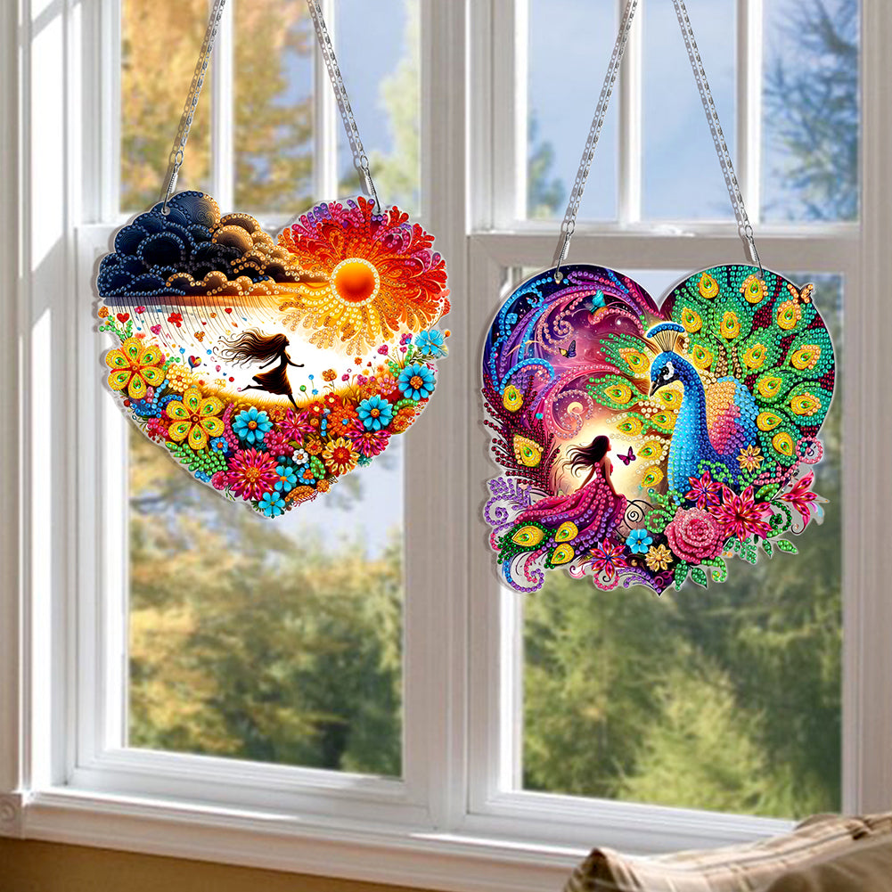 Ocean Waves 5D DIY Diamond Painting Dots Pendant Rhinestone Diamond Art Pendants