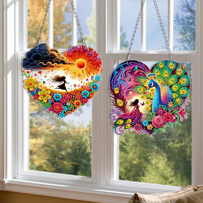 Ocean Waves 5D DIY Diamond Painting Dots Pendant Rhinestone Diamond Art Pendants