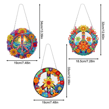 Ocean Waves 5D DIY Diamond Painting Dots Pendant Rhinestone Diamond Art Pendants