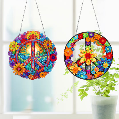 Ocean Waves 5D DIY Diamond Painting Dots Pendant Rhinestone Diamond Art Pendants