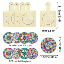 Load image into Gallery viewer, 4Pcs Bird Diamond Art Place Mats Round Diamond Painting Table Mats for Beginners
