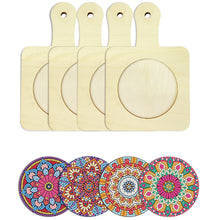 Load image into Gallery viewer, 4Pcs Bird Diamond Art Place Mats Round Diamond Painting Table Mats for Beginners
