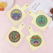 Load image into Gallery viewer, 4Pcs Bird Diamond Art Place Mats Round Diamond Painting Table Mats for Beginners
