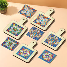 Load image into Gallery viewer, 4Pcs Bird Diamond Art Place Mats Round Diamond Painting Table Mats for Beginners
