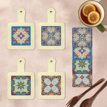 Load image into Gallery viewer, 4Pcs Bird Diamond Art Place Mats Round Diamond Painting Table Mats for Beginners
