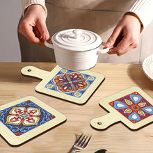 Load image into Gallery viewer, 4Pcs Bird Diamond Art Place Mats Round Diamond Painting Table Mats for Beginners
