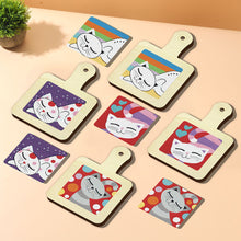 Load image into Gallery viewer, 4Pcs Bird Diamond Art Place Mats Round Diamond Painting Table Mats for Beginners
