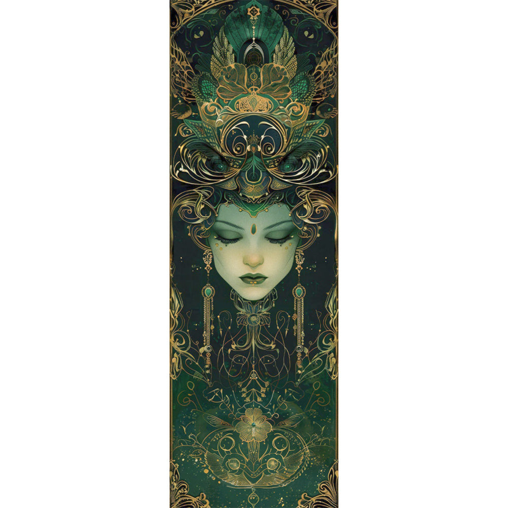 Diamond Painting - Full Square - Green forest woman (30*90CM)
