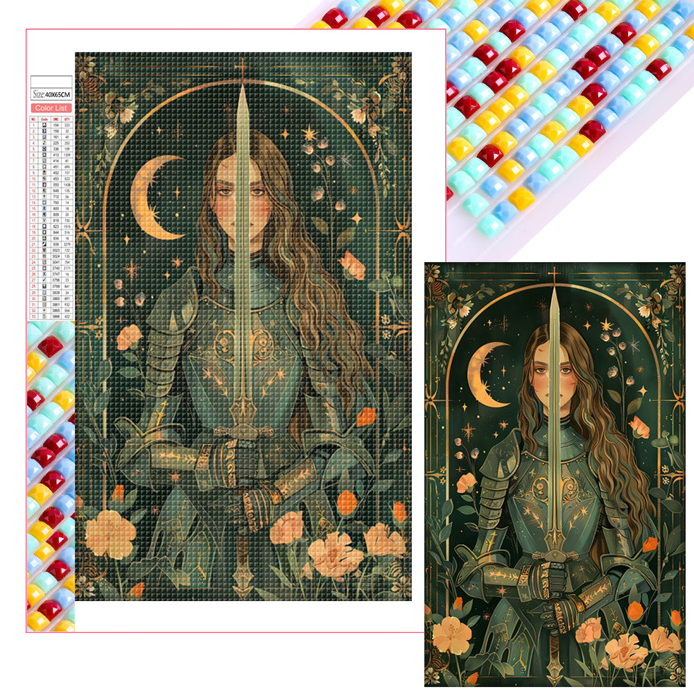 Diamond Painting - Full Square - Female knight (40*65CM)