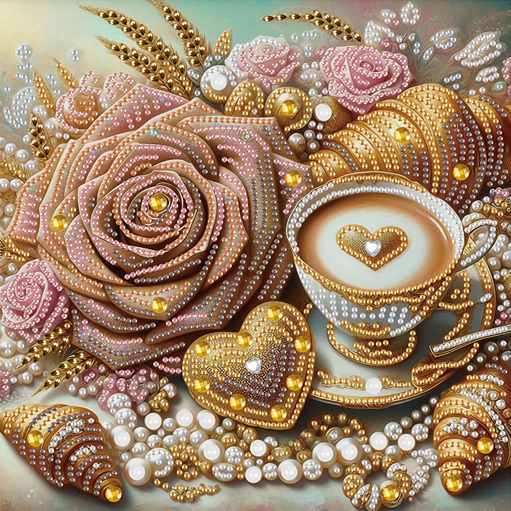 Diamond Painting - Partial Special Shaped - Rose love (30*30CM)