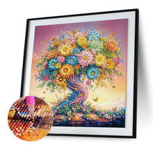 Load image into Gallery viewer, Diamond Painting - Partial Special Shaped - Colorful flower tree (30*30CM)
