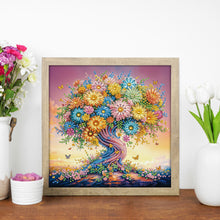 Load image into Gallery viewer, Diamond Painting - Partial Special Shaped - Colorful flower tree (30*30CM)
