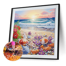 Load image into Gallery viewer, Diamond Painting - Partial Special Shaped - Seaside shell flower bush (30*30CM)
