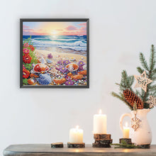 Load image into Gallery viewer, Diamond Painting - Partial Special Shaped - Seaside shell flower bush (30*30CM)
