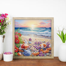 Load image into Gallery viewer, Diamond Painting - Partial Special Shaped - Seaside shell flower bush (30*30CM)
