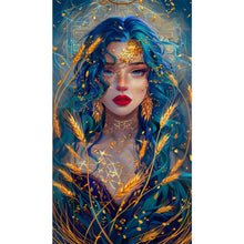 Load image into Gallery viewer, AB Diamond Painting - Full Round - Elegant blue-haired lady (40*70CM)
