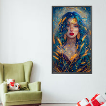 Load image into Gallery viewer, AB Diamond Painting - Full Round - Elegant blue-haired lady (40*70CM)
