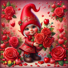 Load image into Gallery viewer, Diamond Painting - Full Round - Rose gnome girl (30*30CM)

