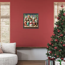 Load image into Gallery viewer, Diamond Painting - Full Round - Christmas atmosphere coffee snowman (40*40CM)
