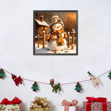 Load image into Gallery viewer, Diamond Painting - Full Round - Snowman snow scene (30*30CM)
