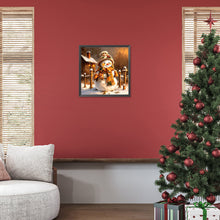 Load image into Gallery viewer, Diamond Painting - Full Round - Snowman snow scene (30*30CM)
