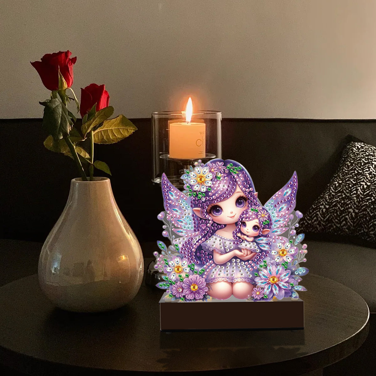 Flower Fairy Diamond Painting Candle Holder Ornaments Aromatherapy Candle Holder