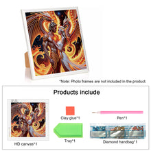 Load image into Gallery viewer, Diamond Painting - Partial Special Shaped - Flame dragon lovers (30*30CM)
