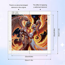 Load image into Gallery viewer, Diamond Painting - Partial Special Shaped - Flame dragon lovers (30*30CM)
